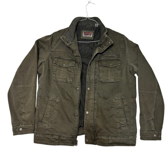 Levi’s Quilted Field Jacket Men’s M Military Green Utility Style - Picture 1 of 10